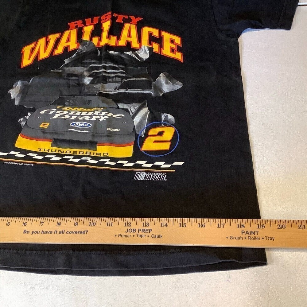 Vintage Rusty Wallace Nascar Shirt Competitor Size M 100% Cotton - Picture 6 of 7